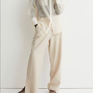 Wide Leg Trouser with Wide Cut Side Slit Pants